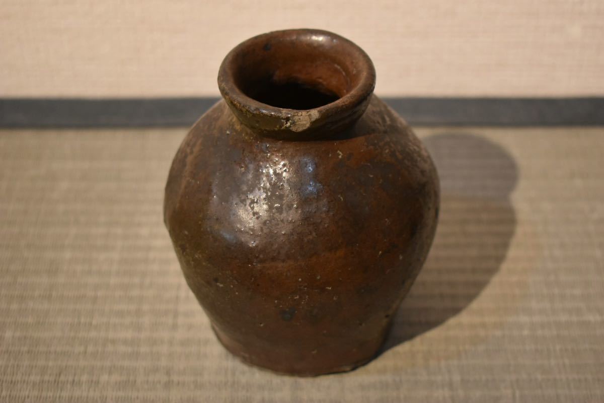 【GE】E225【コレクター所蔵品】《名品》時代 越前蹲 /日本美術 骨董品 時代品 美術品 古美術品 壺