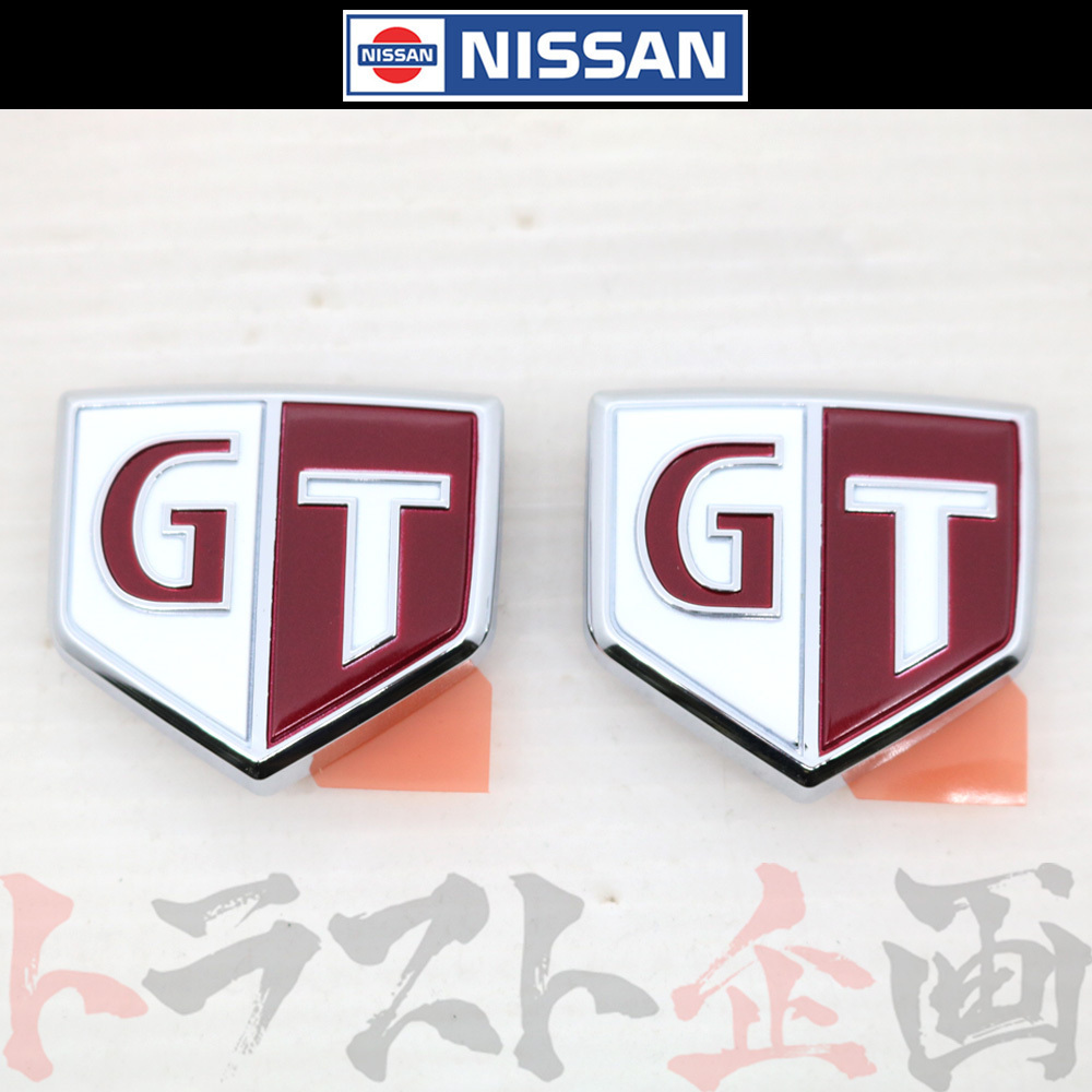 日産 GTエンブレム スカイライン 即納 サイド R34 NISSAN 左右セットの 