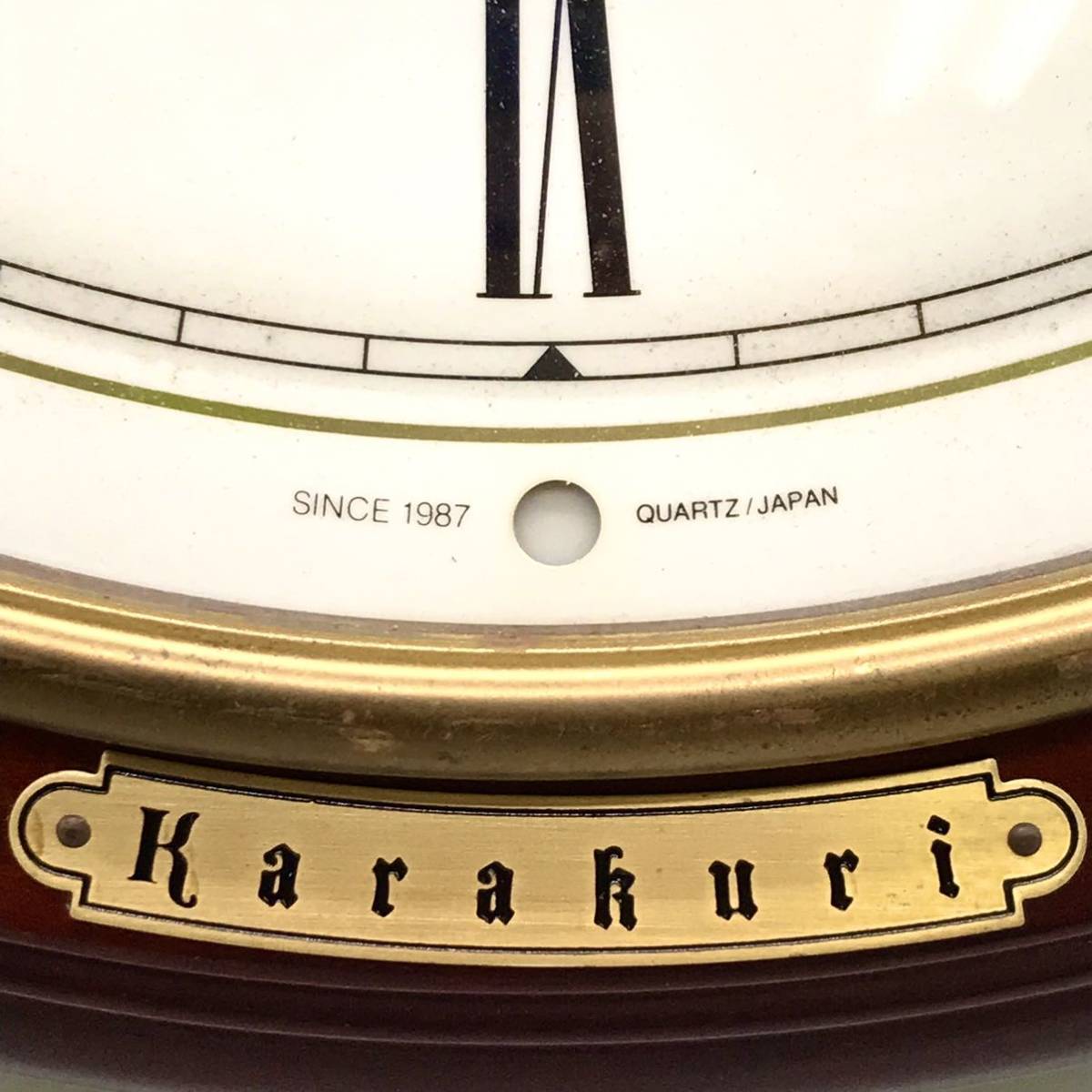 CITIZEN シチズン KARAKURI QUARTZ 壁掛け時計 KC2610 1987年 ウッド