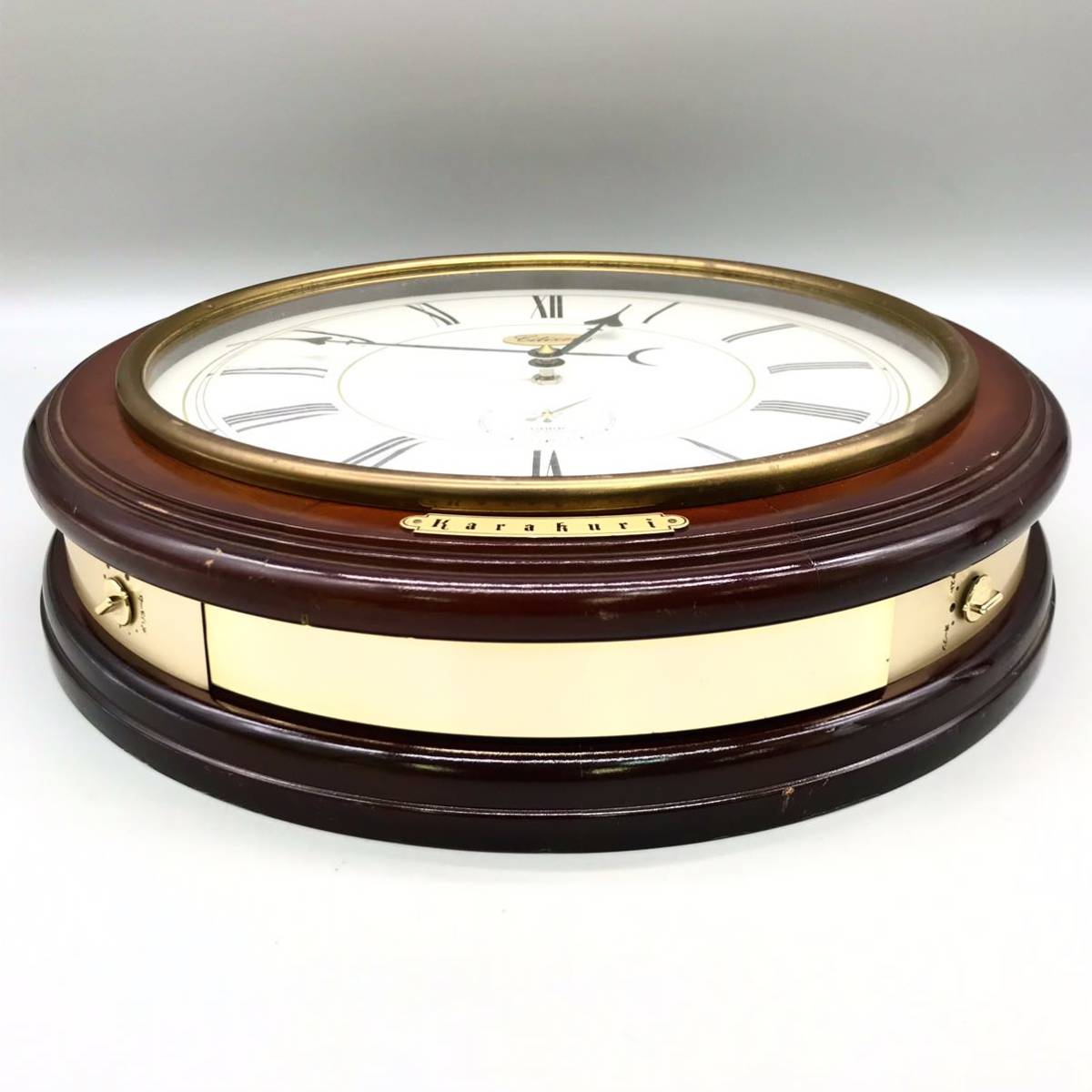 CITIZEN シチズン KARAKURI QUARTZ 壁掛け時計 KC2610 1987年 ウッド