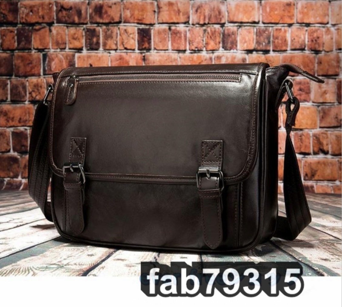 【お買い得，定番人気】 メンズ A4対応 レザー ショルダーバッグ 本革 メッセンジャーバッグ 男性用 カジュアル iPad収納 斜め掛け 牛革 肩掛け鞄 通勤通学 出張(ショルダーバッグ)｜売買されたオークション情報、yaho ショルダーバッグ