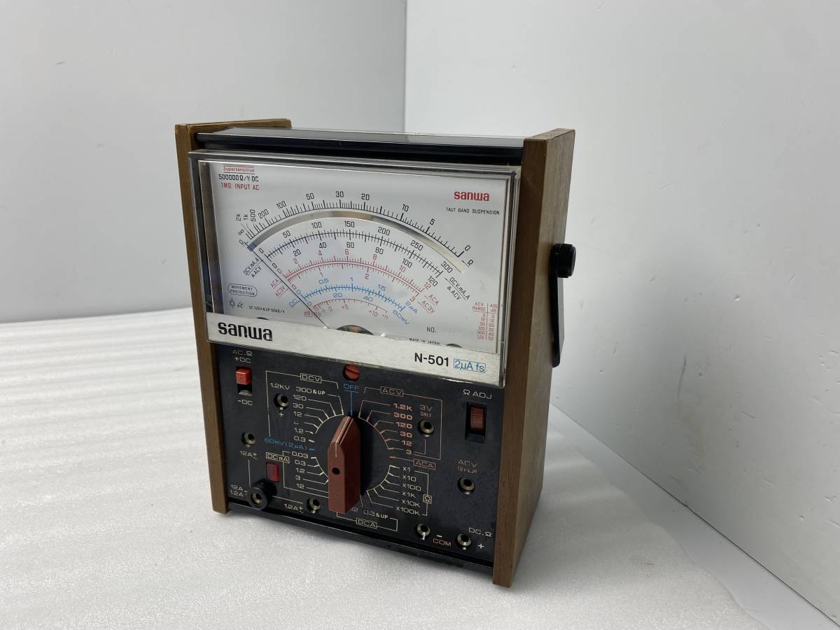 ★Sanwa N-501★サンワ 超高感度テスター アナログテスター 電気計測器【中古/現状品/動作未確認ジャンク】
