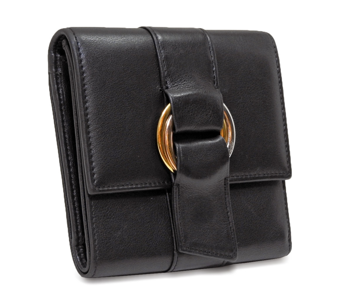 美品】Cartier カルティエ トリニティ レザー三つ折りコンパクト財布