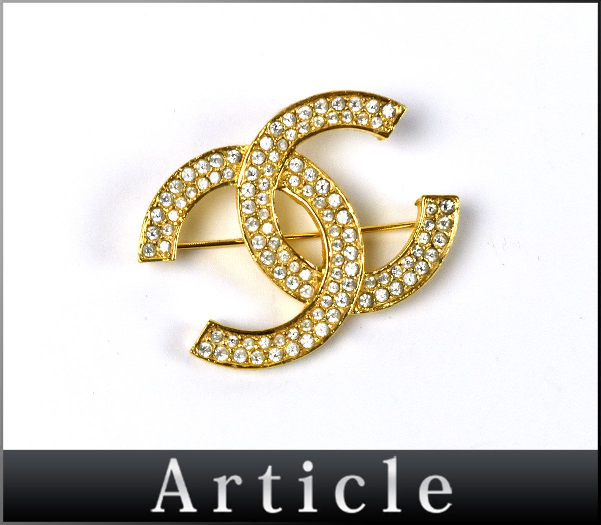157353□美品 CHANEL シャネル ココマーク ロゴ ブローチ アクセサリー 