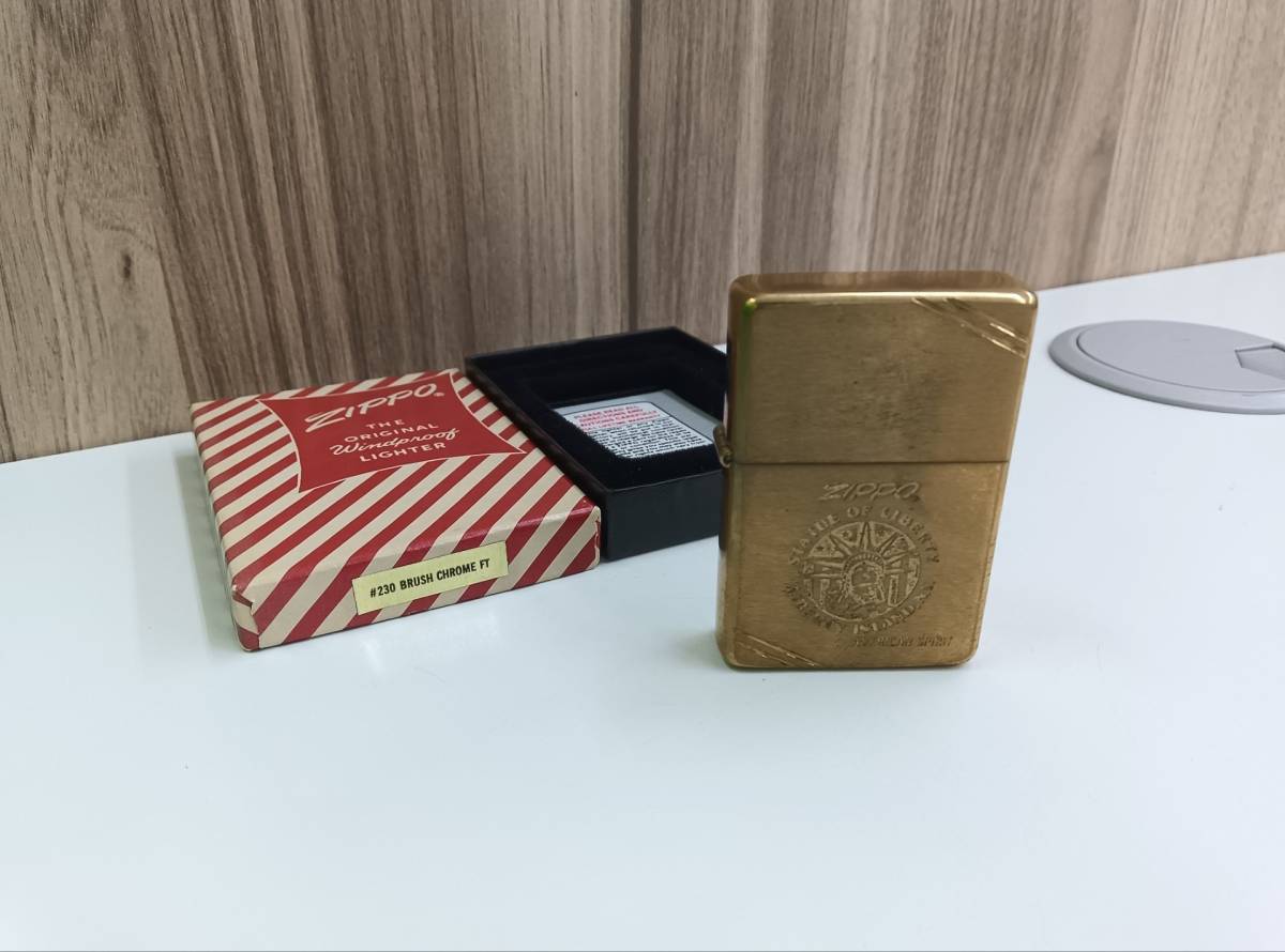 ZIPPO ジッポ ライター STATUE OF LIBERTY ゴールド 喫煙具 ◇2547
