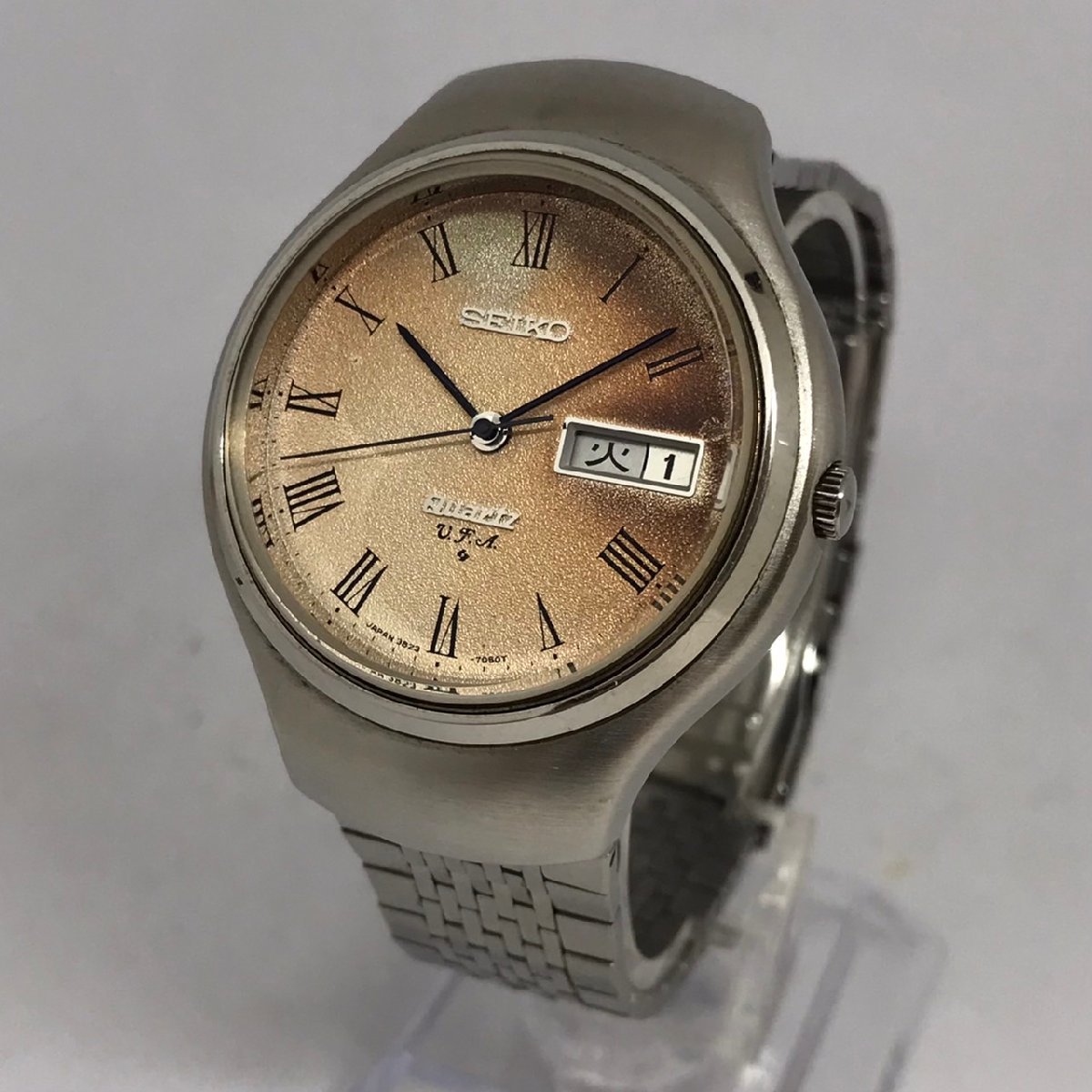 ▽▼セイコー SEIKO V.F.A. デイデイト 腕時計 クォーツ シルバー系カラー SS メンズ 3823-7001 ※不動品/ジャンク品扱い/訳有▼▽