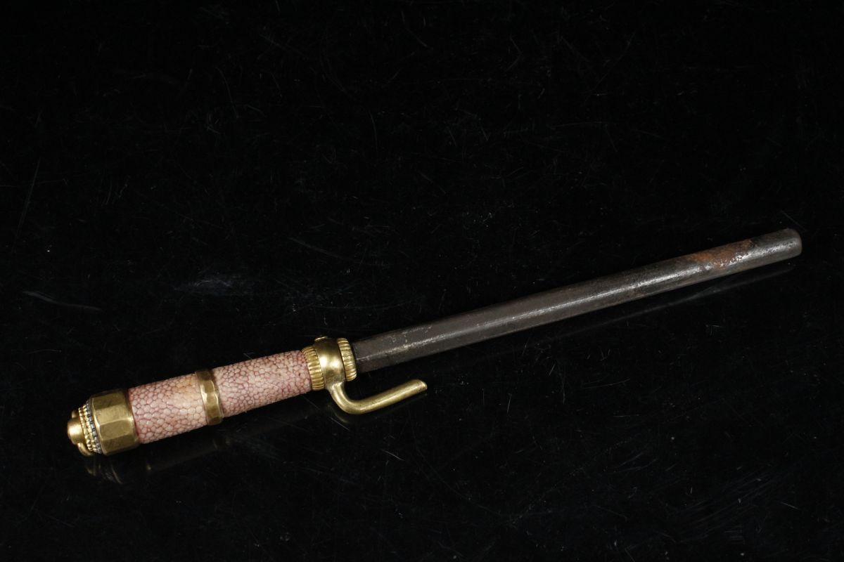 時代物 大型 十手 鮫皮巻 時代十手 柄鮫皮巻 時代十手 柄鮫皮巻 時代十