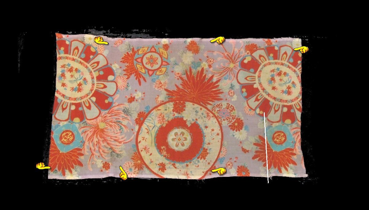 ：和古布材料；江戸縮緬、花柄等の端布