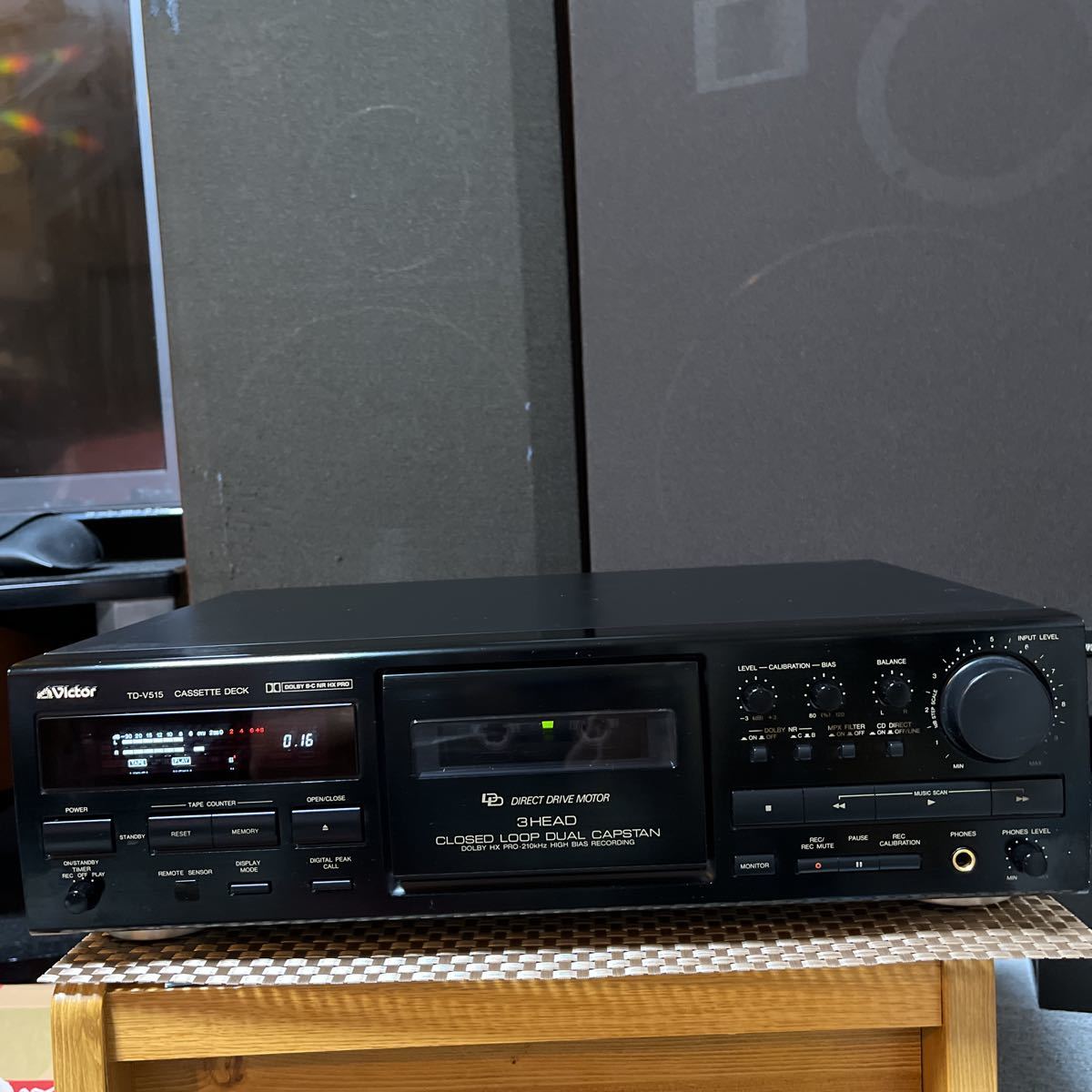 ビクター Victor TD-V515 3ヘッドカセットデッキ録音再生良好 Victor