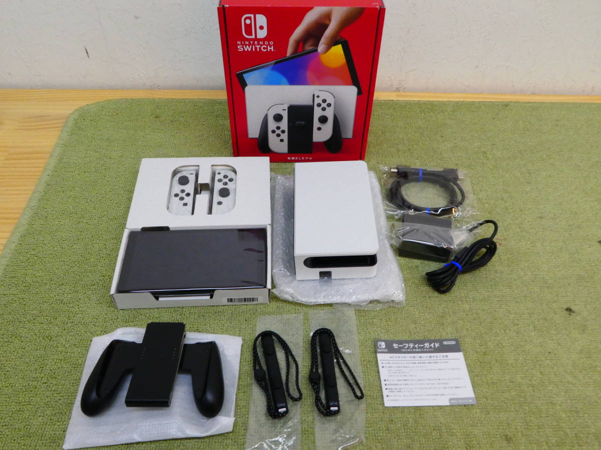 073-B39) 中古品 Nintendo switch 有機ELモデル 本体 Joy-Con [L/R] ホワイト 動作OK ③