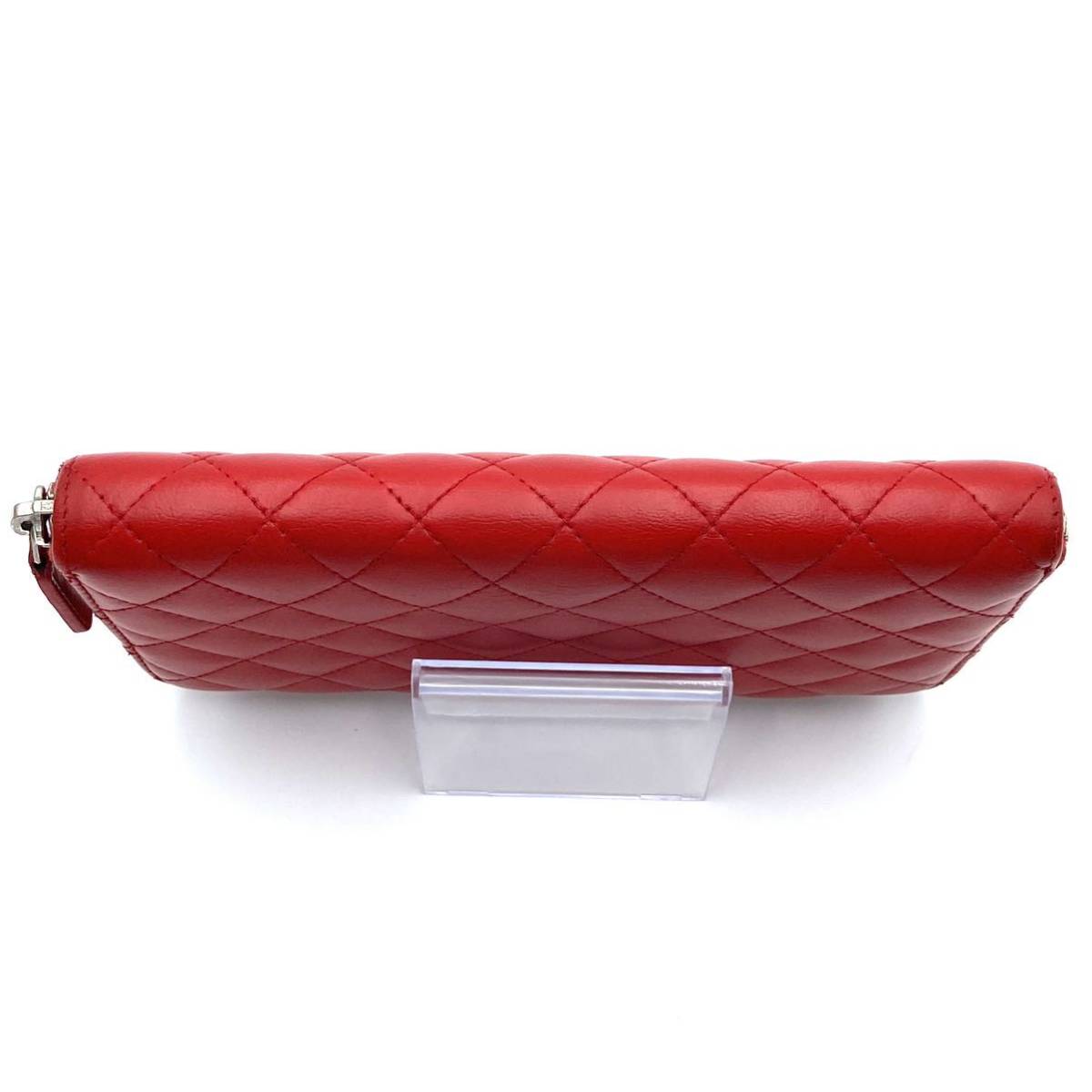 CHANEL シャネル ラムスキン ココマーク マトラッセ 長財布 ラウンド 