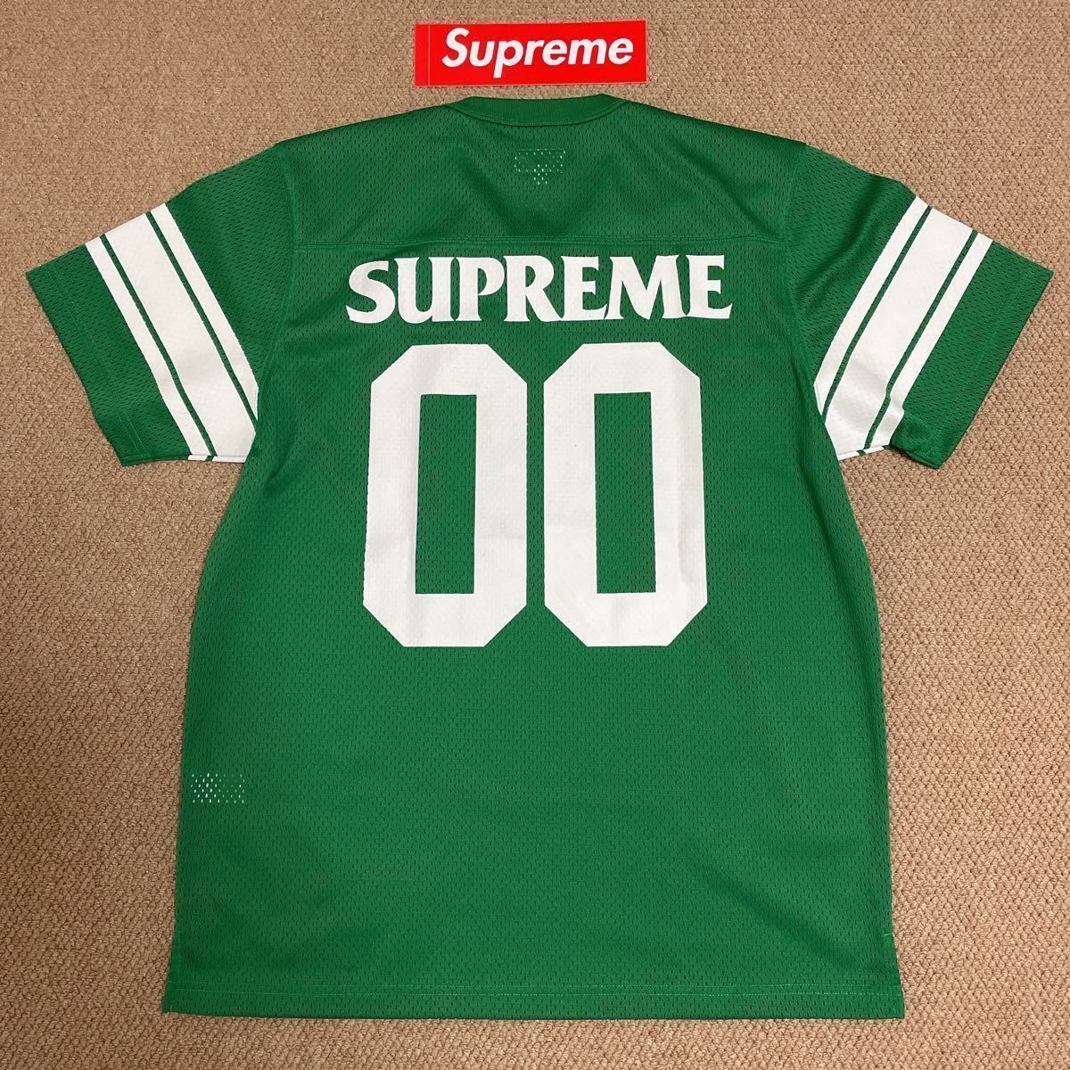 セール，豊富な 初代 Supreme ANTIHERO シュプリーム アンタイヒーロー フットボールトップ シャツ 緑 L アンチ ボックスロゴステッカー付き(トップス)｜売買されたオークション情報、yahooの商品情報をアーカイ 男性用