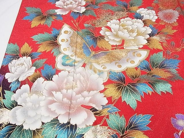 平和屋着物□極上 訪問着 仮絵羽 手描き 松 金彩 逸品 新品m4394 