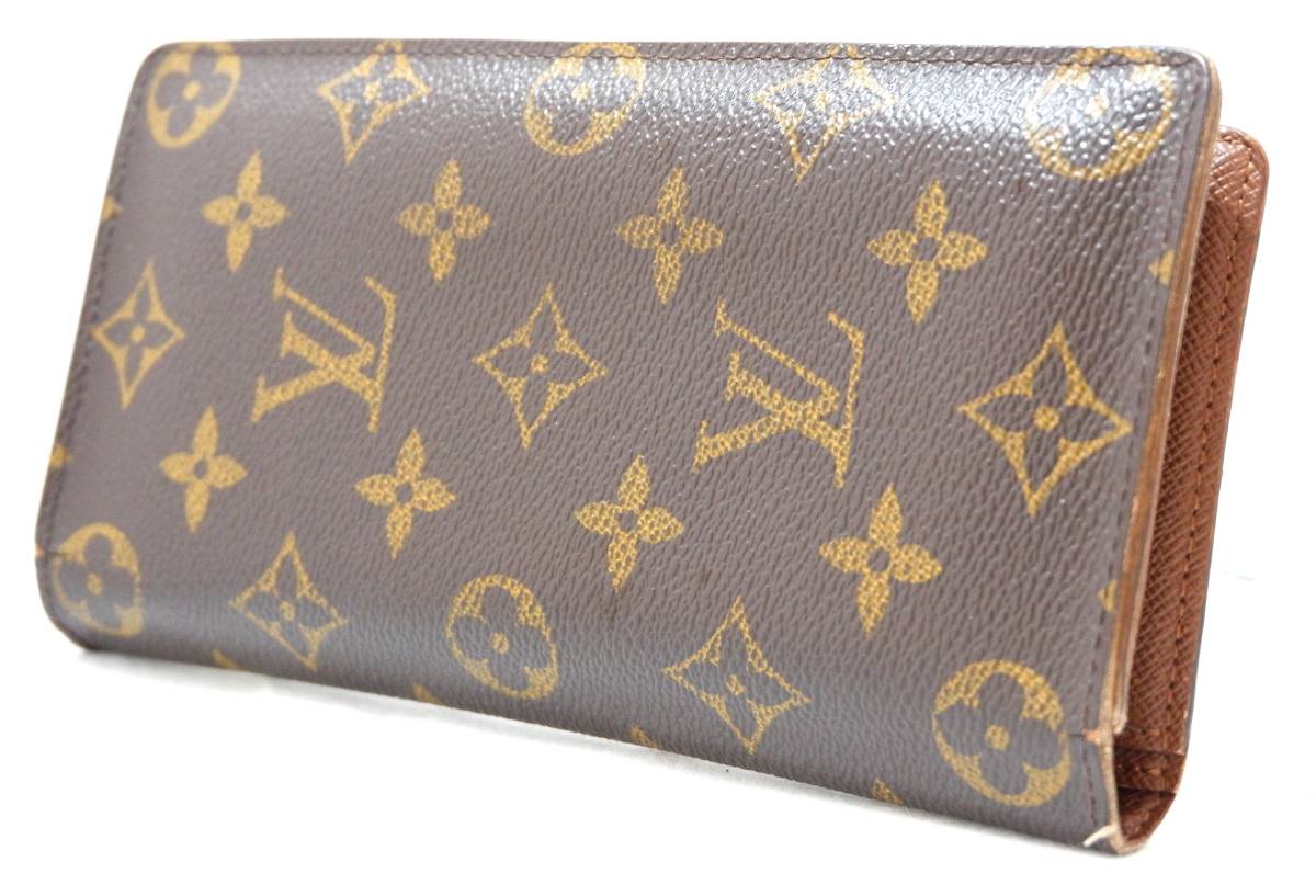 ★税込売切★LouisVuittonルイヴィトン★モノグラム・2つ折り長財布ブラザ★★Used