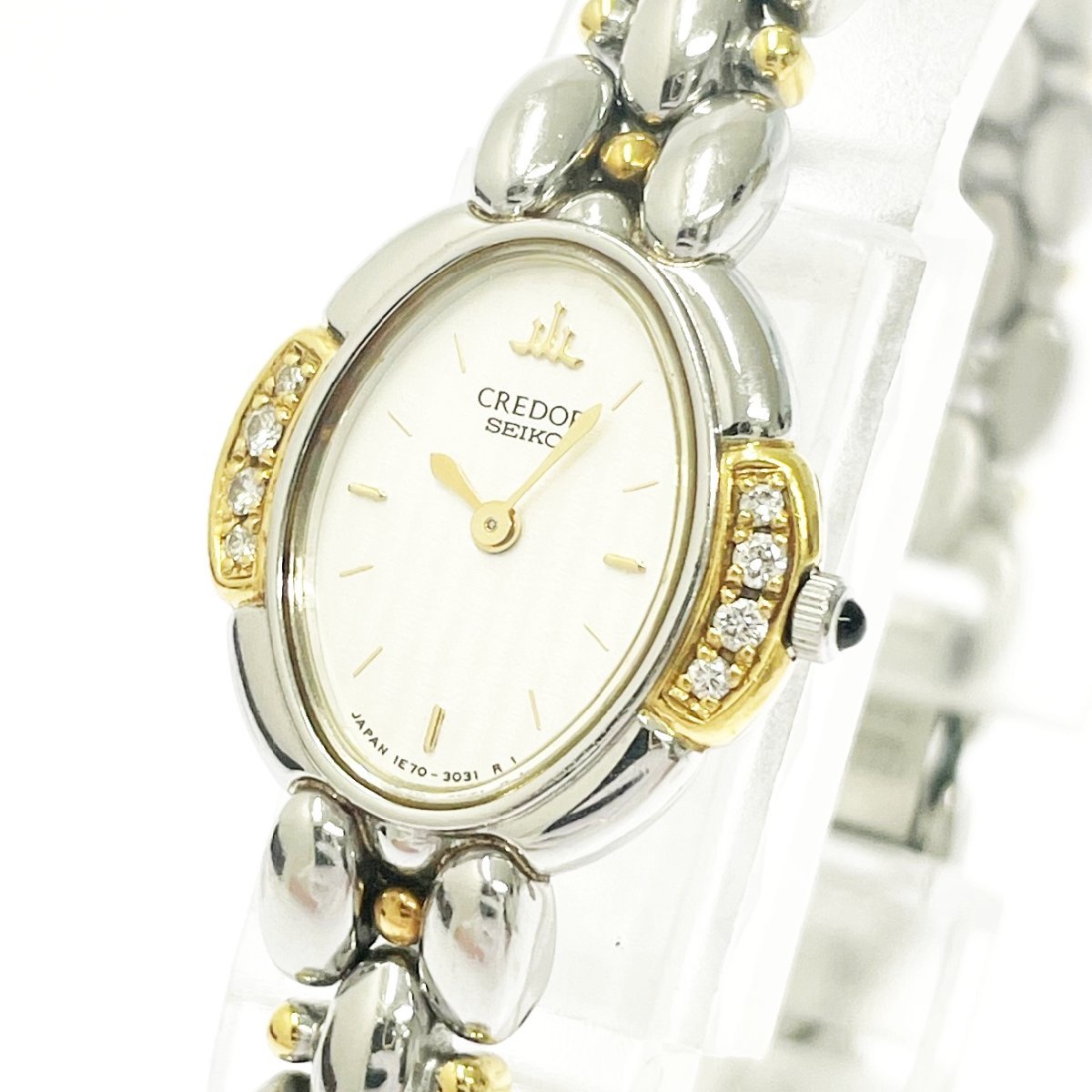 634 セイコー クレドール 1E70-3040 ダイヤ 18KT 腕時計 634 セイコー
