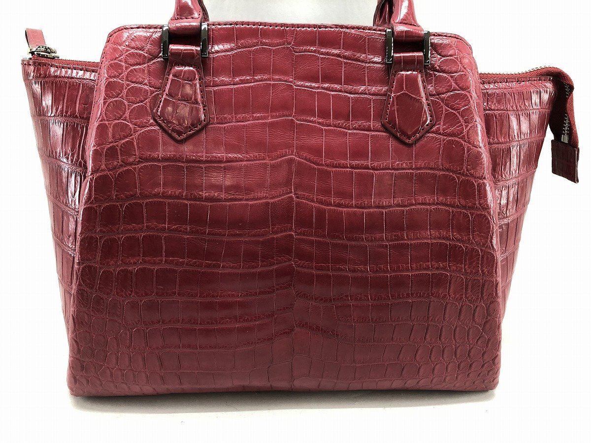 BAGFAN バッグファン レザー ハンドバッグ クロコダイル[327384 【公式 