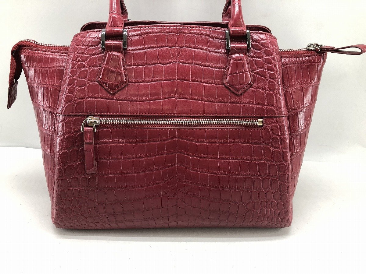 BAGFAN バッグファン レザー ハンドバッグ クロコダイル[327384 