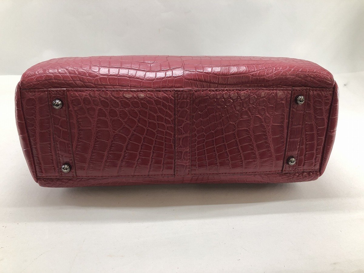 BAGFAN バッグファン レザー ハンドバッグ クロコダイル[327384 【公式 