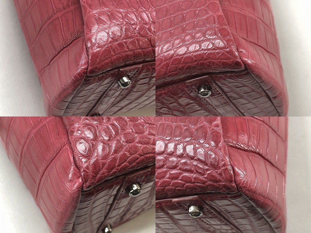 BAGFAN バッグファン レザー ハンドバッグ クロコダイル[327384 【公式 