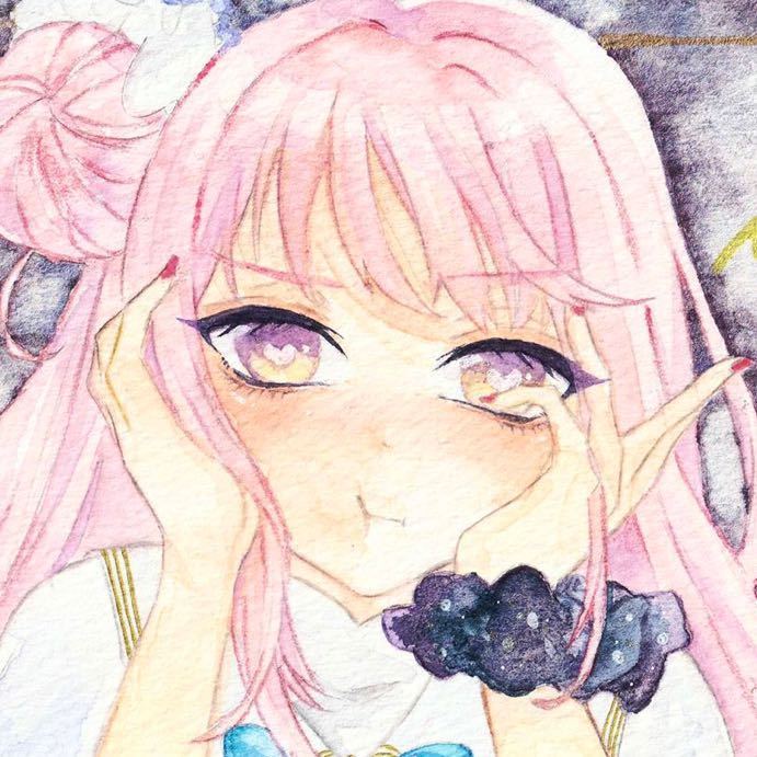 同人手描きイラスト ブルーアーカイブ ブルアカ 聖園ミカ 色紙サイズ