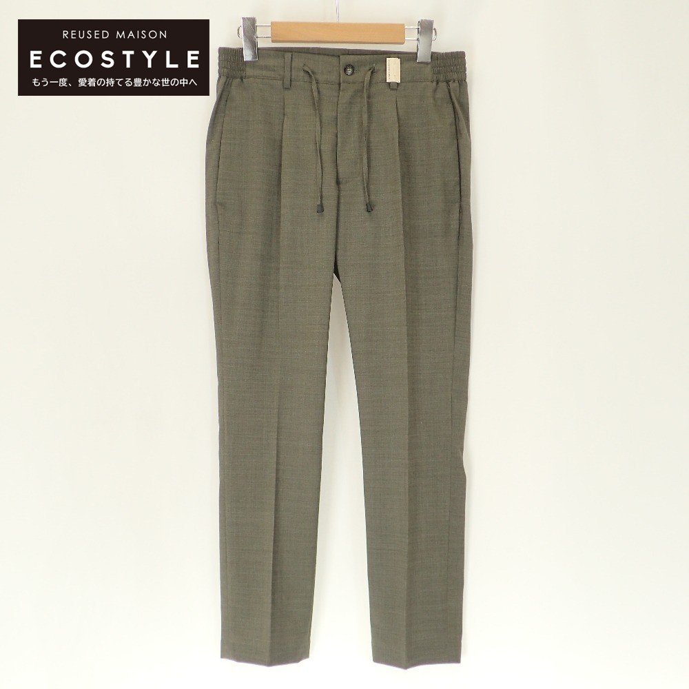 1円 giab's ARCHIVIO ジャブスアルキヴィオ モスグリーン 19S MASCCIO TYPE A2 イージースラックス ボトムス 42 モスグリーン メンズ