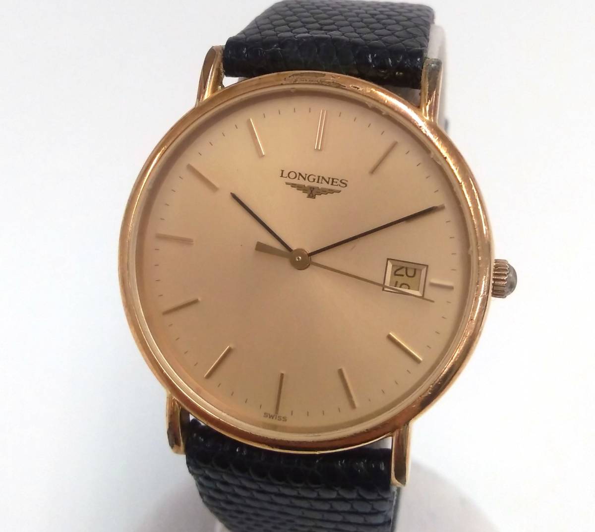 ジャンク 不動 LONGINES ロンジン L7.984.2 ゴールド文字盤 腕時計 