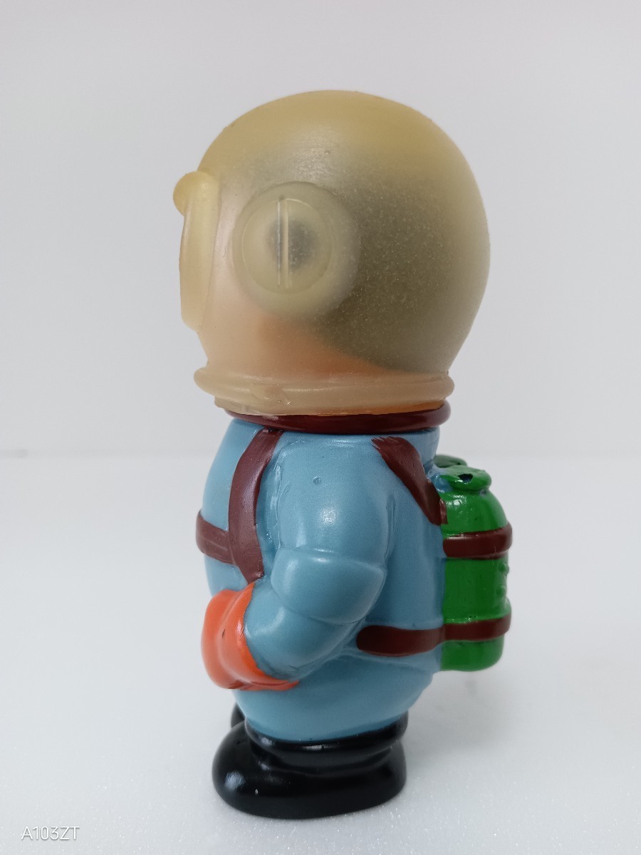 y551■こくぎん こくちゃん ソフビ 貯金箱 國民相互銀行◇宇宙飛行士 約10.5cm 国民銀行 こくぎん 宇宙服 ソフビ 貯金箱/昭和レトロ