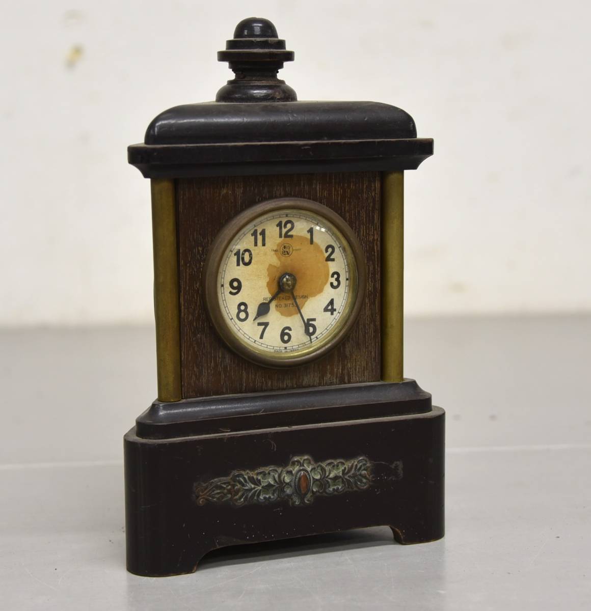 JY9-35【不動品】REGISTERED DESIGN ヴィンテージ置き時計 No.31753
