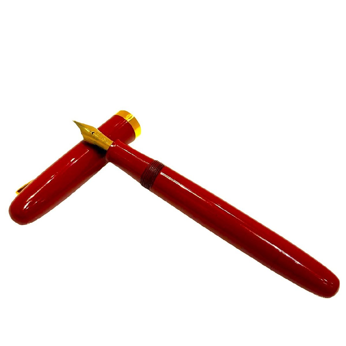 復刻手造万年筆 酒井栄助氏 ペン先14K 朱色