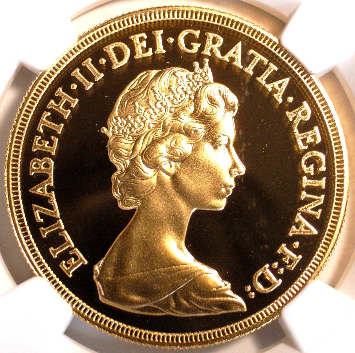 準最高鑑定】1984 イギリス 5ソブリン金貨 NGC PF69UC ヤング