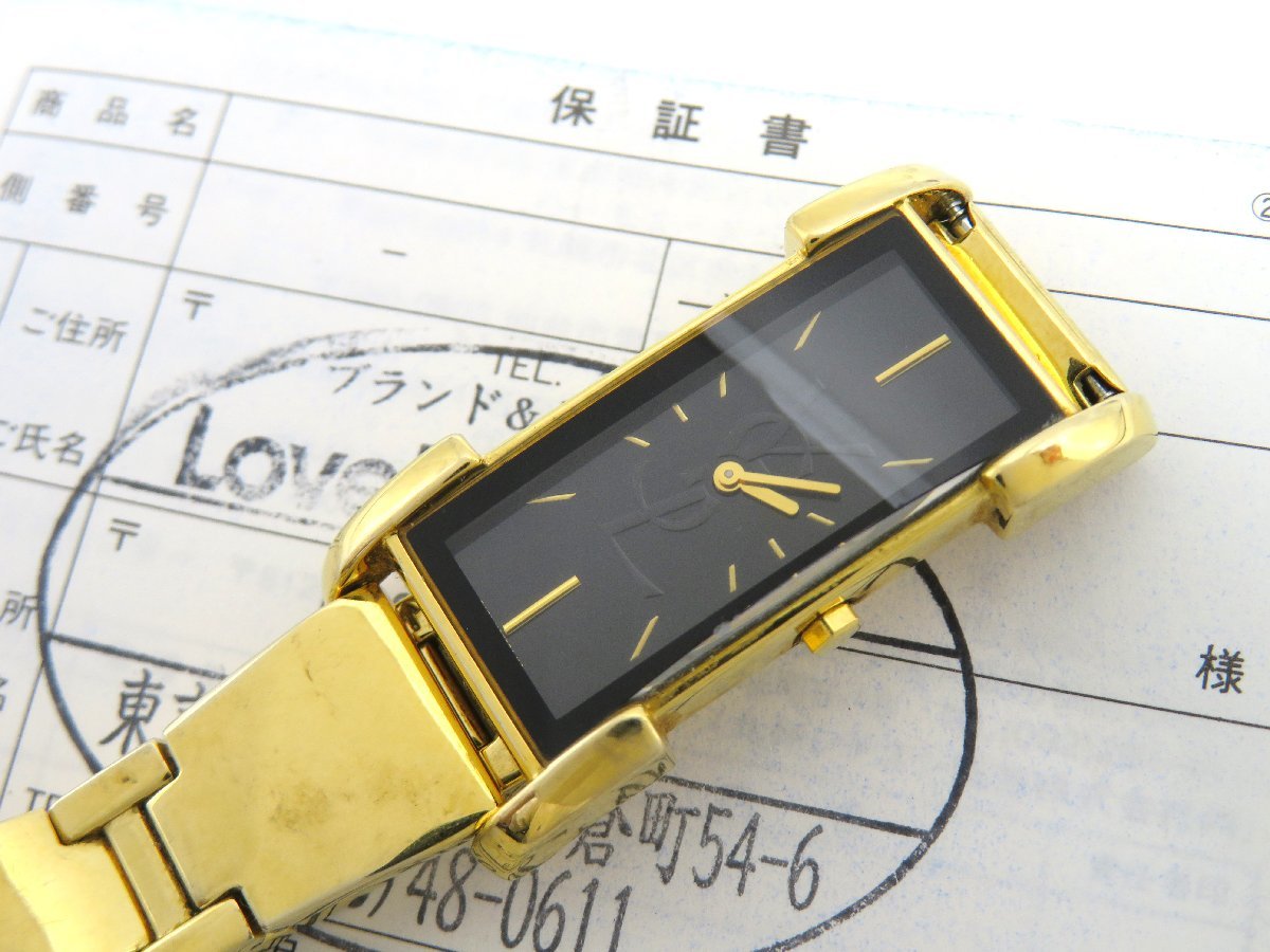 YSL イヴサンローラン 腕時計 レディース クォーツ 稼働 0 Yves Saint 