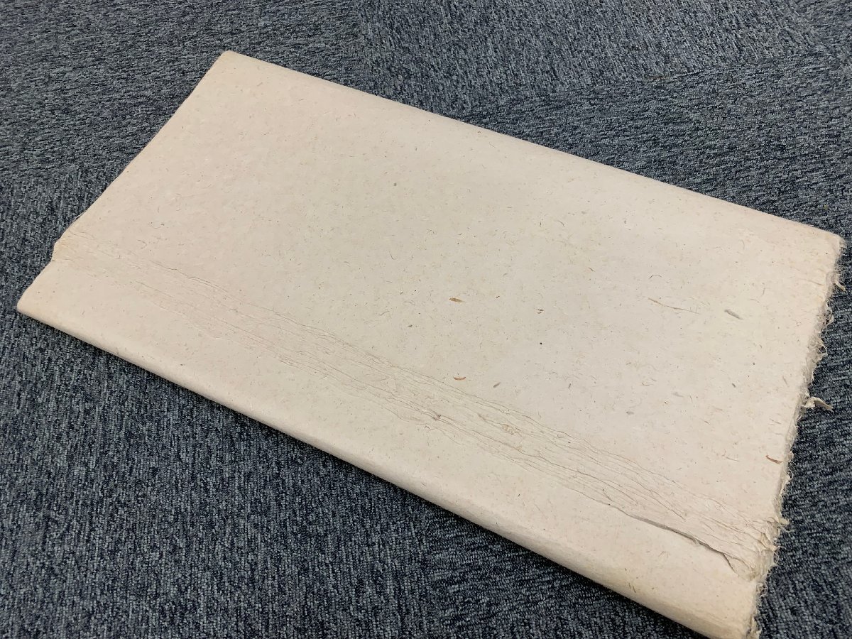 書道■ 古紙　楮紙耳付皮紙　21枚　64×187cm　■a810