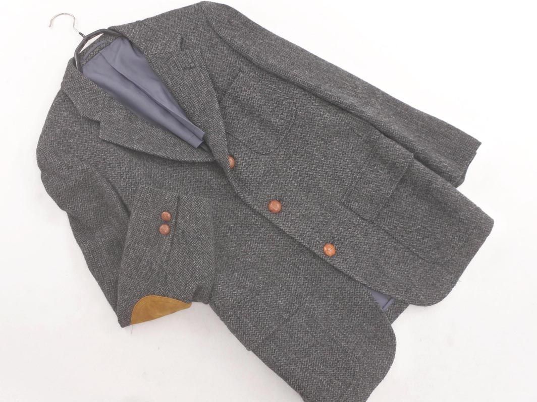 J.PRESS ジェイプレス ウール混 ツイード エルボーパッチ テーラード ジャケット size90-78-165/グレー ◆■◎ ☆ dib9 メンズ