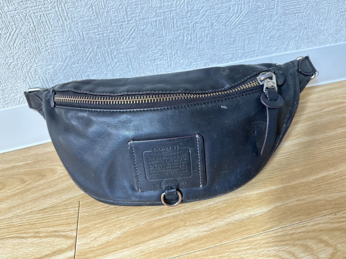 コーチ COACH ウエストバッグ ウエストポーチ ボディバッグ レザー