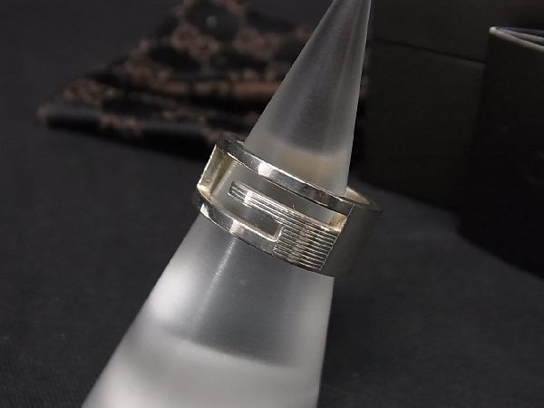 1円 □美品□ GUCCI グッチ ブランデッド Gリング SV925 リング 指輪