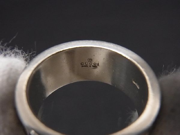 1円 □美品□ GUCCI グッチ ブランデッド Gリング SV925 リング 指輪