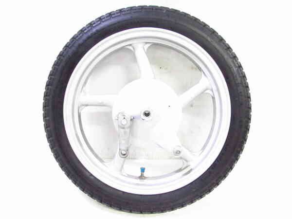 バーディー90 バリ溝タイヤ付 純正 リアホイール 曲りなし ドラムSET 検※ バーディ80 バーディ50 バンバン90 ストリートマジック 125U06