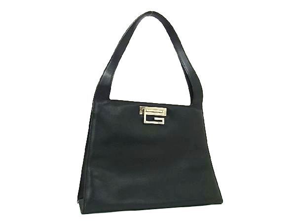 1円 GUCCI グッチ 001 3038 001998 レザー トートバッグ ショルダーバッグ 肩掛けかばん レディース ブラック系 AS2736