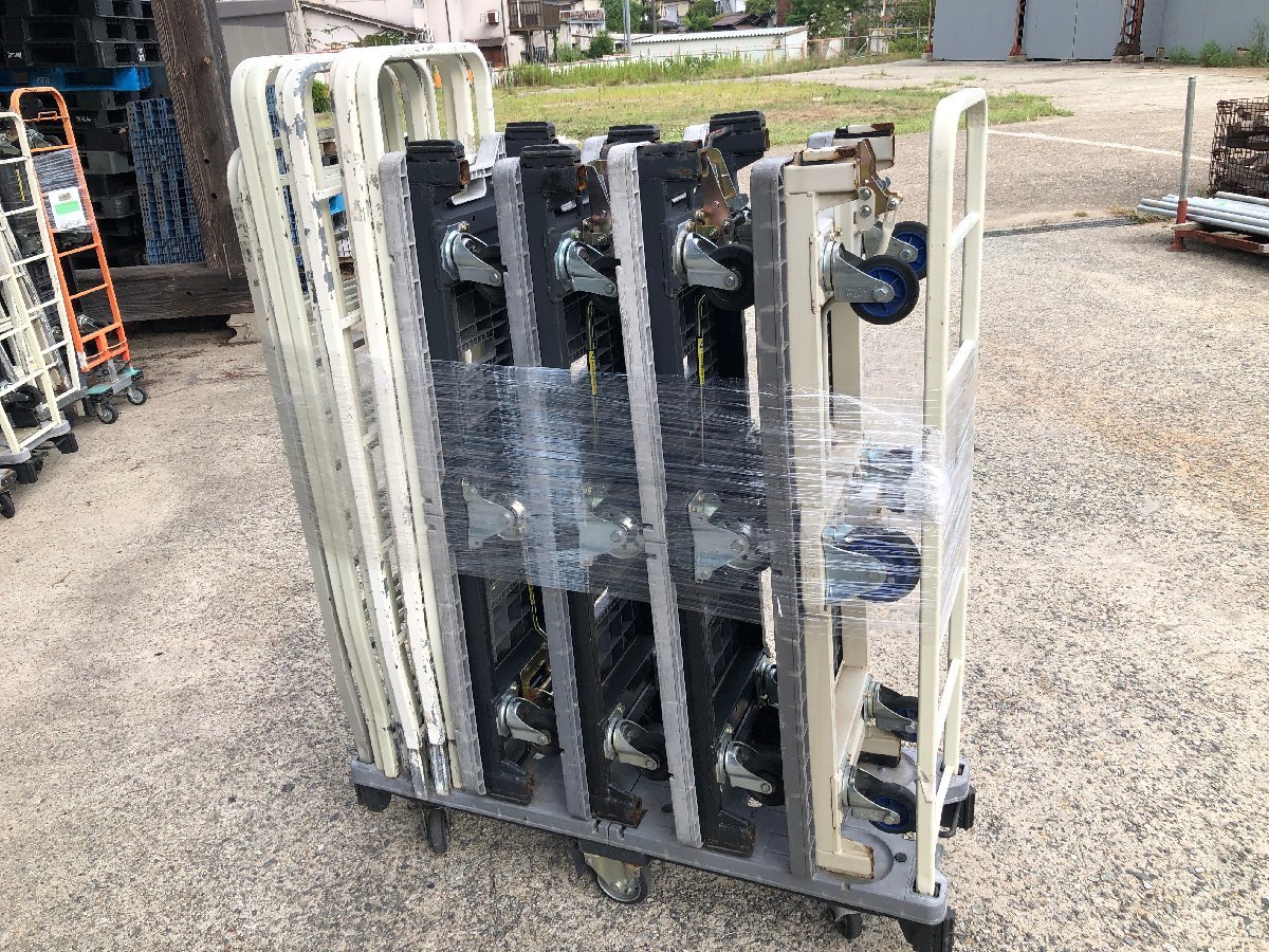 兵庫県発 ストックカート カートラック 5台セット 6輪 1250×420×1500 ロールボックス カーゴ 業務用 物流 倉庫 運搬 カゴ台車 かご台車