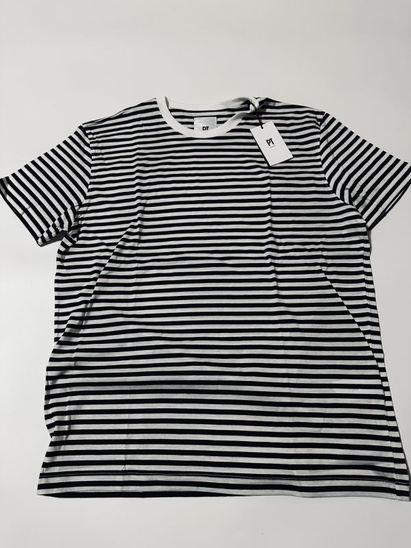 3766】新品3.0万【PT TORINO / ピーティトリノ　52　ショートスリーブTシャツ　クルーネック　ボーダー柄】ネイビー×ホワイト