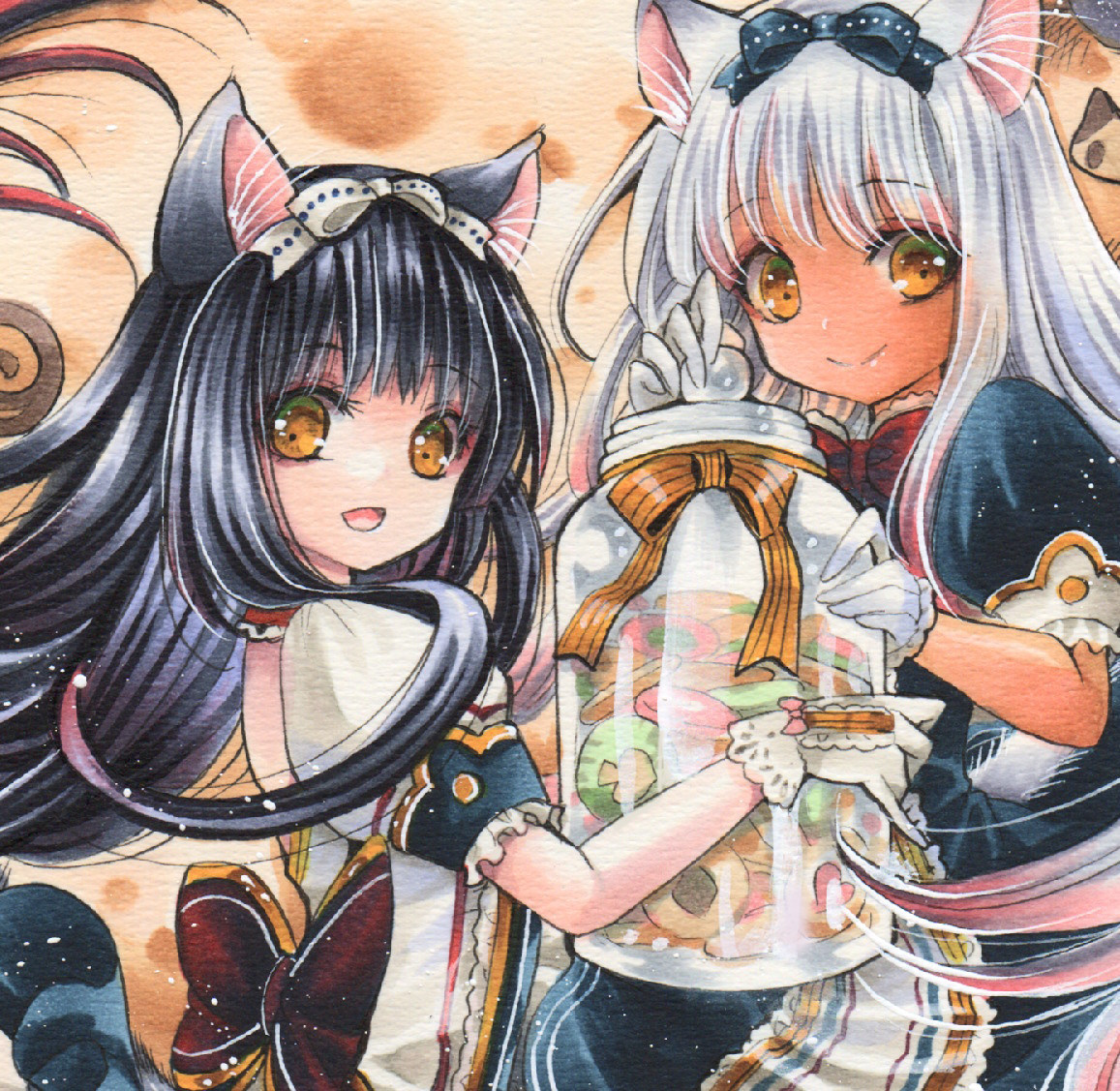 同人 手描きイラスト オリジナル〈A4〉 同人手描きイラスト☆制服少女