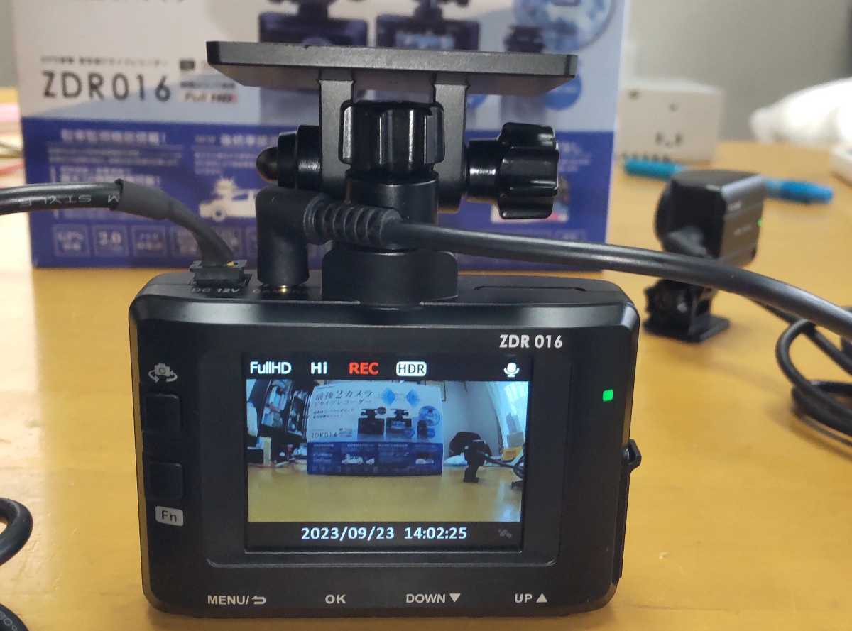 ☆コムテックZDR016 200万画素 GPS LED信号対応 前後2カメラ・ 32GBの