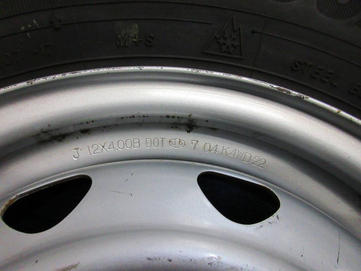 ★8分山★19.20年製★ ヨコハマ iG91 145/80R12 LT　マルチ 12×4J 4H-100/110/114.3 4本セット スタッドレス 軽トラ・軽バン等　A386 145&frasl;80R12 iG91 ヨコハマ M74 [スタッドレスタイヤ] 80&frasl;78NヨコハマタイヤiG91新品26年製4本