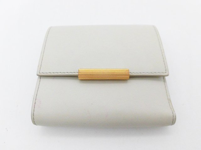 ☆BOTTEGA VENETA ボッテガヴェネタ 3つ折り 財布 オフホワイト 系色