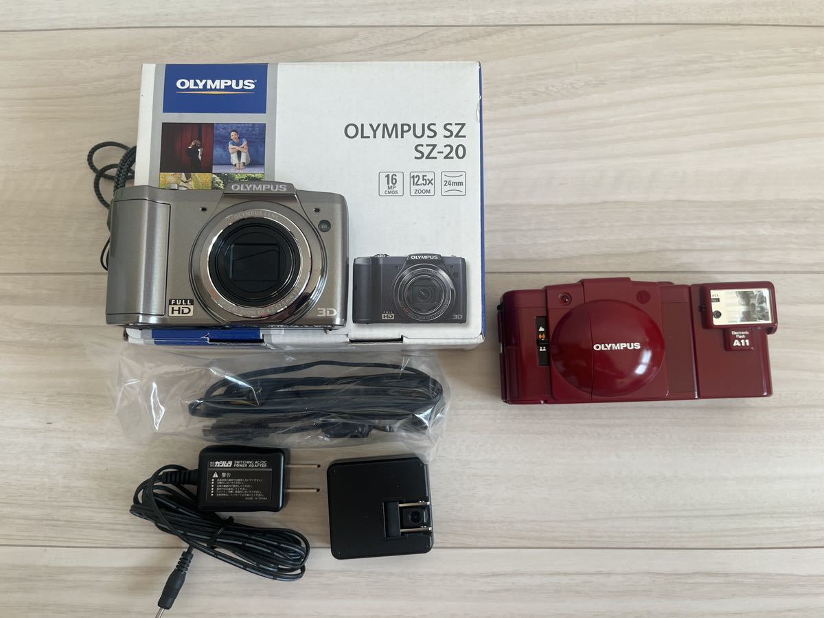 4989 OLYMPUS SZ-20 レッド デジカメ デジタルカメラ デジタルカメラ