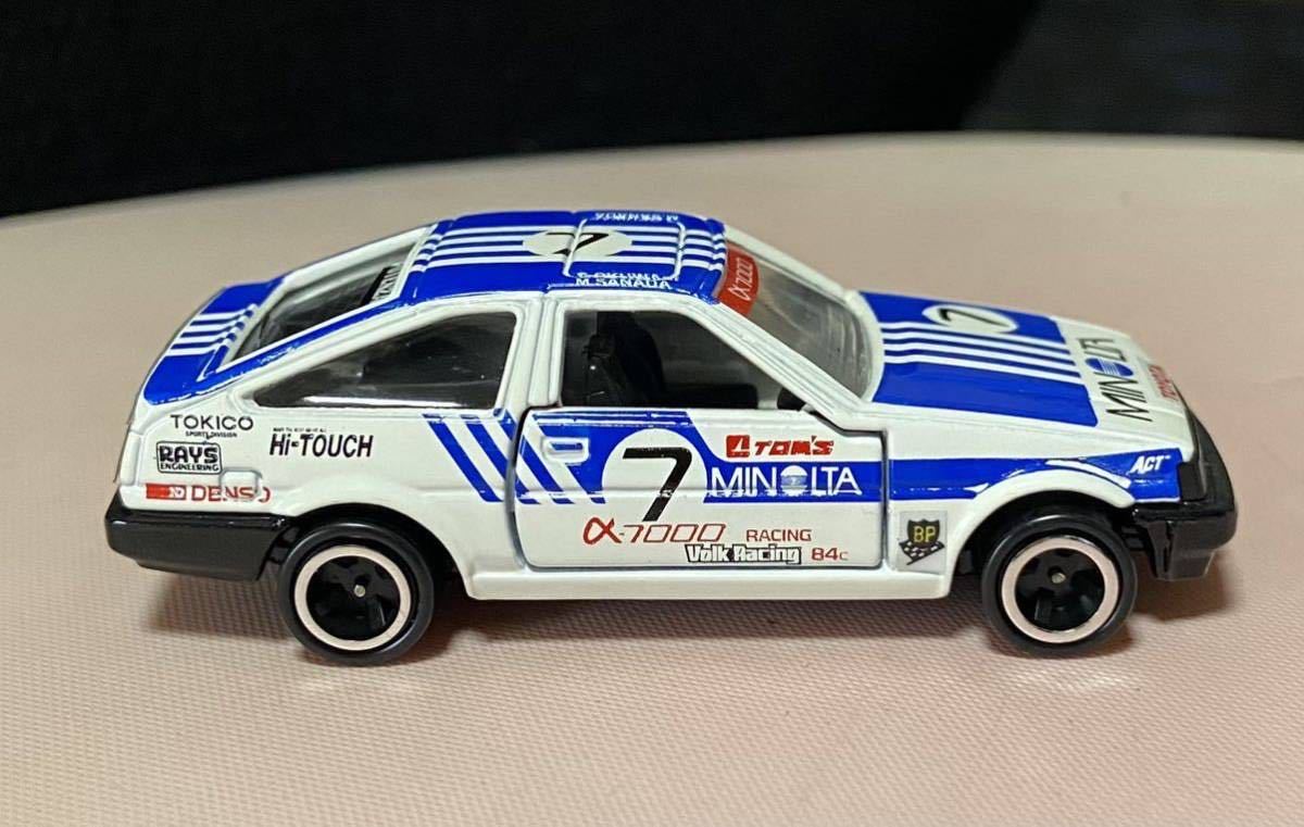 トミカ アイアイアド特注 ミノルタα-7000カローラ(AE86) 1985 全日本 