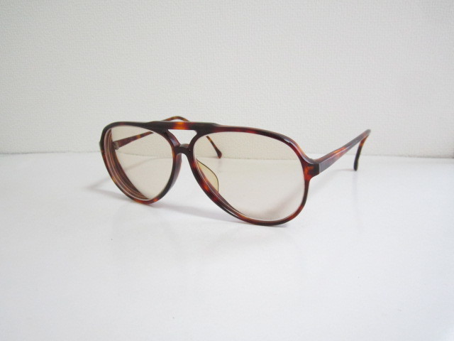 籠◆ビンテージ　レトロ　Empire　370　エンパイア　ティアドロップ型　ツーブリ　鼈甲柄系　眼鏡　程度良品