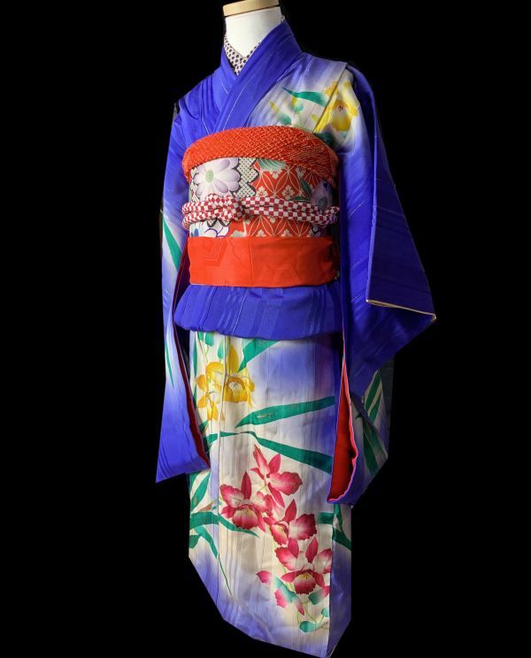 ☆きものさらさ アンティーク着物帯☆訪問着 大正ロマン 正絹 古典文様