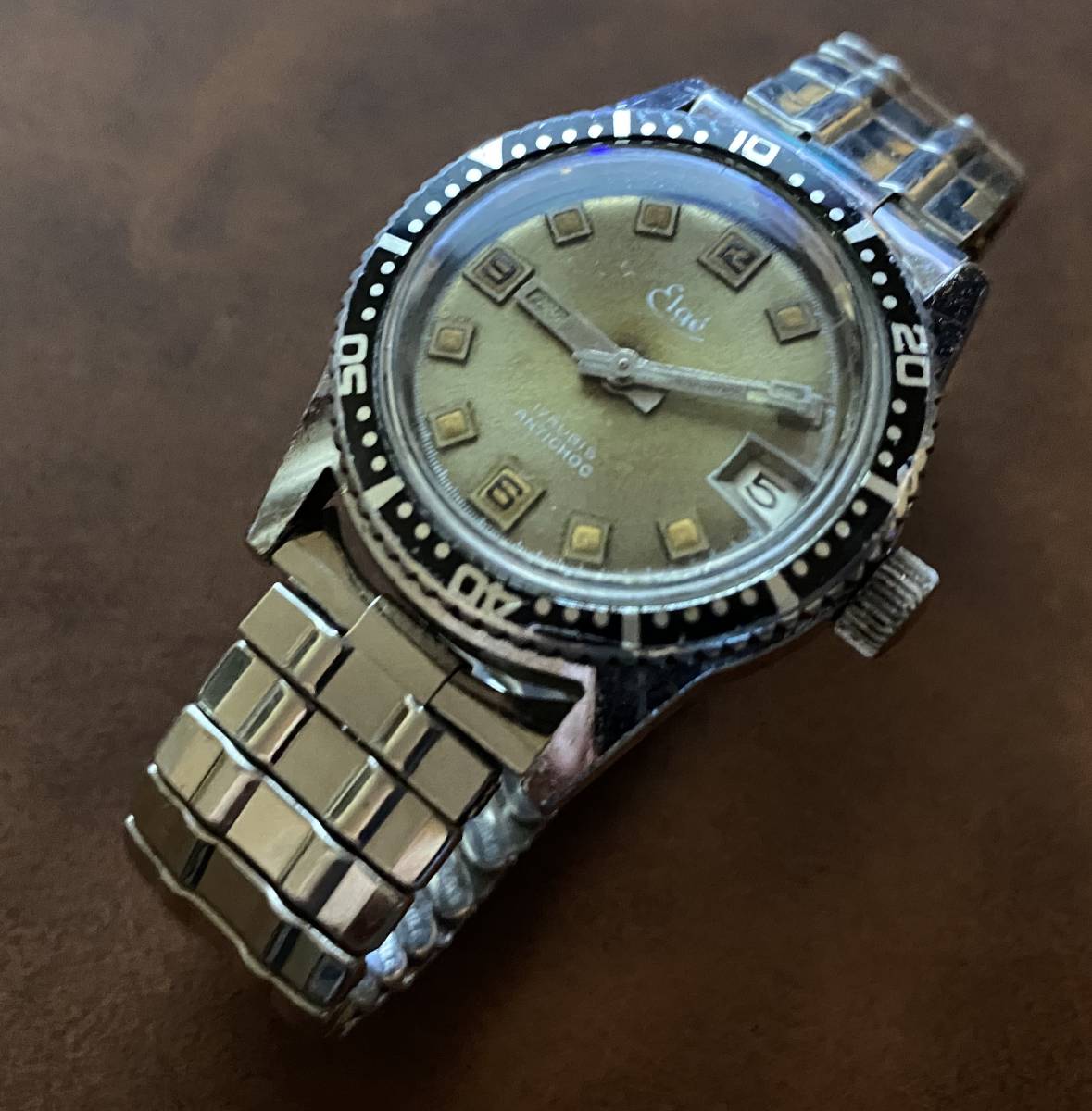 1960~70年代　ELGE　スイス ミディアムダイバー　手巻き美品　手巻き