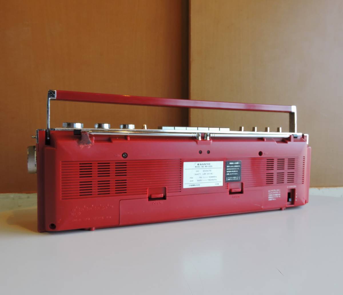 80s SANYO 小型ラジカセ U4 sx MR-U4SX レッド 整備済 動作品 良音
